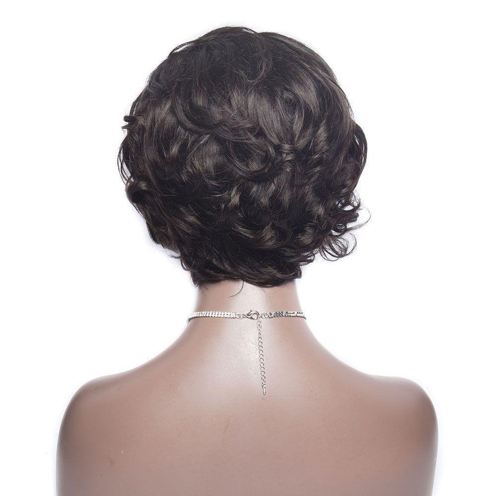 13x4 Bob Lace Front Wig Pixie Bob Wig Human Hair Msgem Short Wavy Hair - Msgem Hair