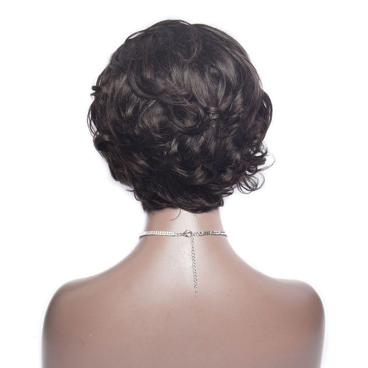 13x4 Bob Lace Front Wig Pixie Bob Wig Human Hair Msgem Short Wavy Hair - Msgem Hair