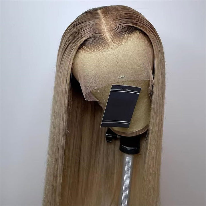 13x4 Straight Blonde Hair Wig Free Part Transparent Lace Front Wigs Ash Blonde Lace Front Wigs for Women - Msgem Hair