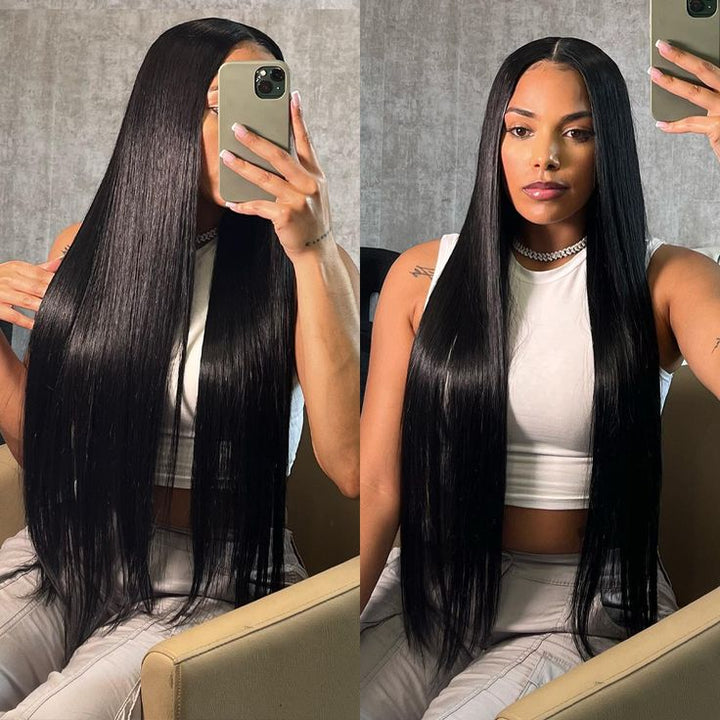 3 Bundles Brazilian Virgin Human Hair Long Weft Straight Long Hair Extension - Msgem Hair