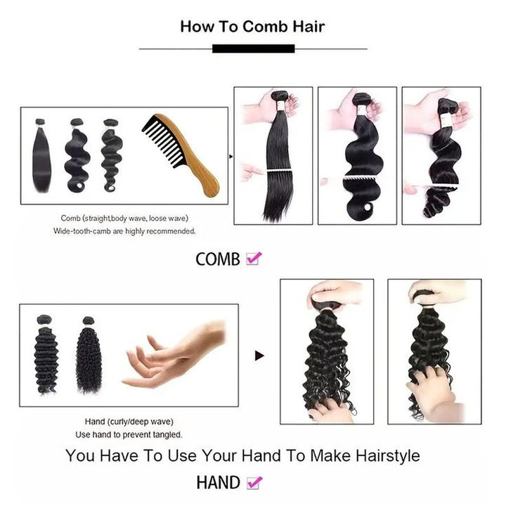 3 Bundles Brazilian Virgin Human Hair Long Weft Straight Long Hair Extension - Msgem Hair