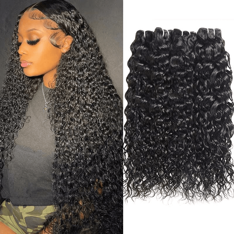 3 Bundles Water Wave Bundles Malaysian Virgin Human Hair Weave - Msgem Hair