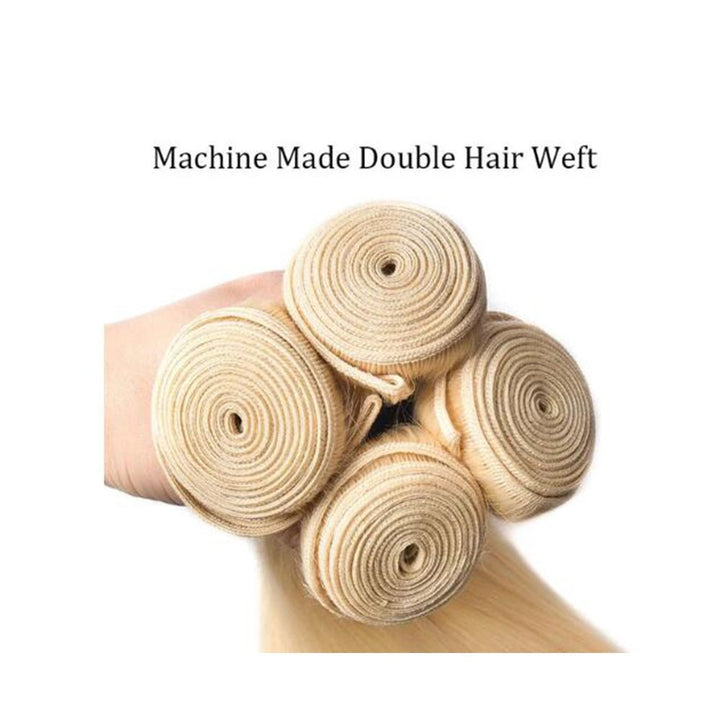 3 Lots 613 Straight Blonde Bundles Peruvian Remy Human Hair Weaves - Msgem Hair