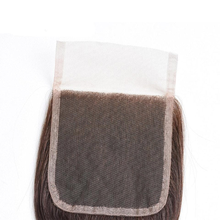4 Dark Brown Body Wave 4 Bundles With 4x4 Lace Closure 100% Real Human Hair - Msgem Hair