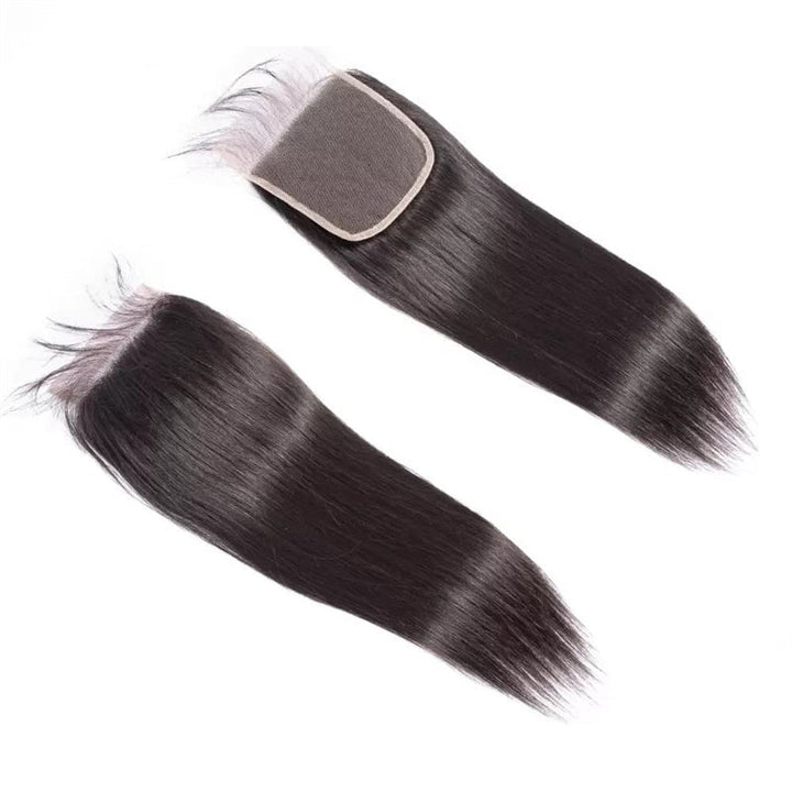 4x4 Straight Lace Closure Human Hair HD Lace Closure Free Part 100% Brazilian Virgin Hair - Msgem Hair