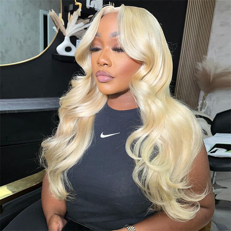 CLEARANCE | Msgem 13x4 Lace Front Wigs 613 Blonde Straight Body Wave Human Hair Wigs