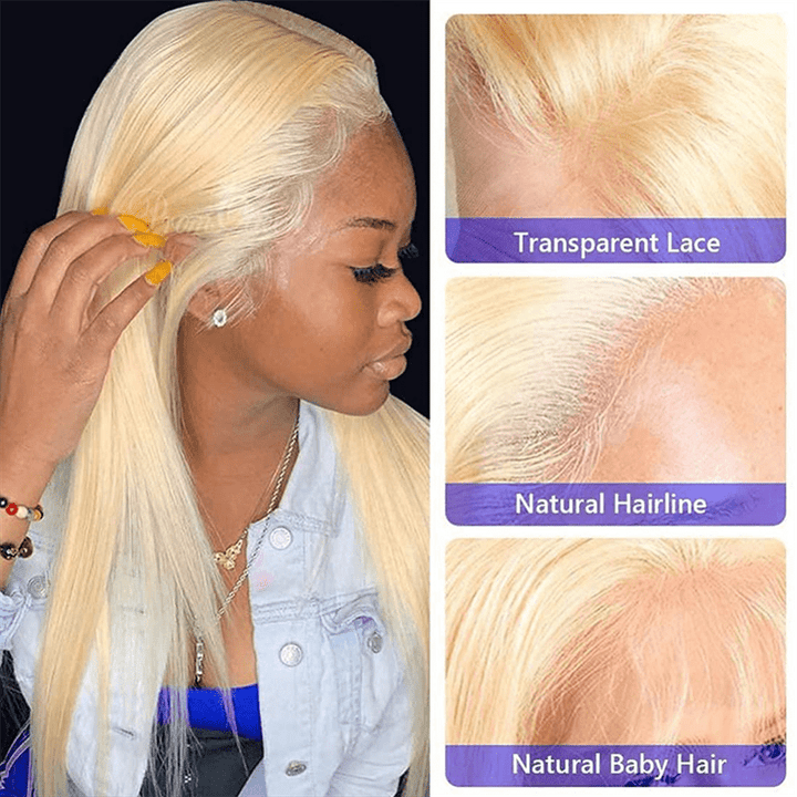 613 Straight 13x6 HD Transparent Lace Frontal 100% Virgin Human Hair - Msgem Hair