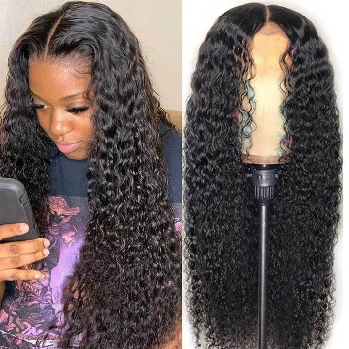 6x6 Curly Lace Closure Wigs Transparent Lace Front Wigs 100% Human Hair Wigs With Baby Hair 180% Density - Msgem Hair