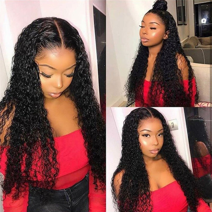 6x6 Curly Lace Closure Wigs Transparent Lace Front Wigs 100% Human Hair Wigs With Baby Hair 180% Density - Msgem Hair