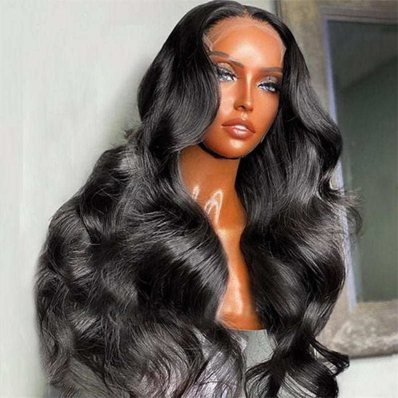 6x6 Lace Closure Wigs Body Wave Human Hair Transparent Lace Pre Plucked 12A Virgin Human Hair Wigs For Women - Msgem Hair