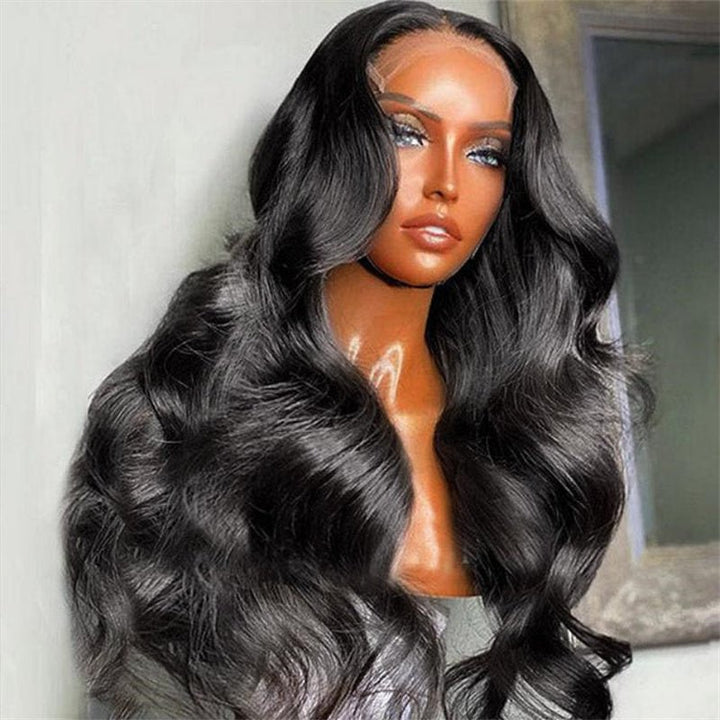6x6 Lace Closure Wigs Body Wave Human Hair Transparent Lace Pre Plucked 12A Virgin Human Hair Wigs For Women - Msgem Hair