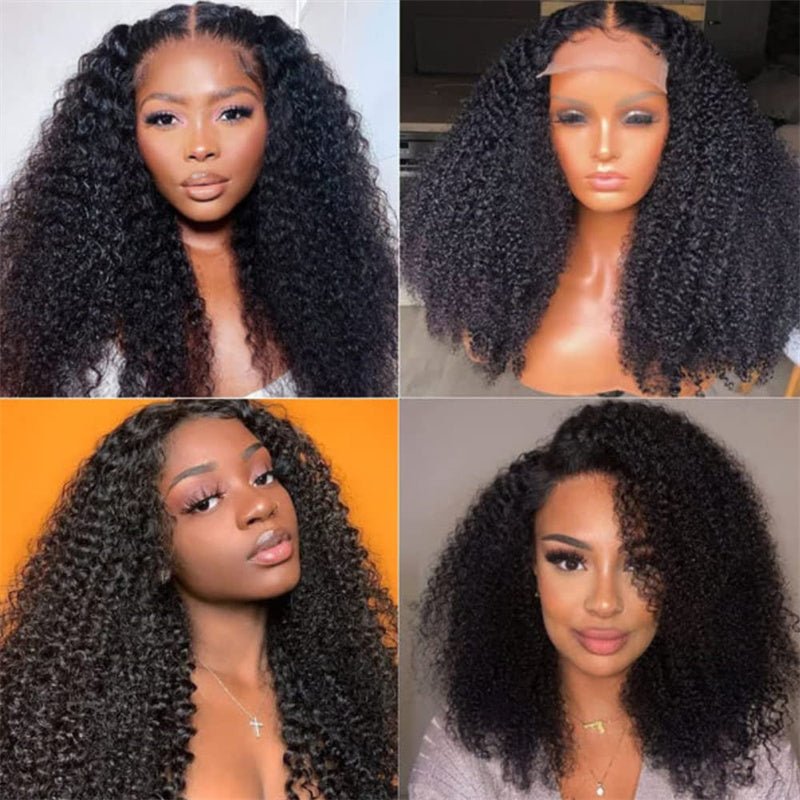 6x6 Lace Closure Wigs Human Hair Ready to Wear and Go Glueless Wigs Human Hair Kinky Curly Human Hair Wigs - Msgem Hair