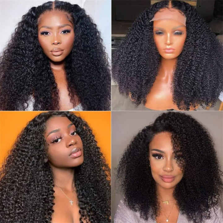6x6 Lace Closure Wigs Human Hair Ready to Wear and Go Glueless Wigs Human Hair Kinky Curly Human Hair Wigs - Msgem Hair
