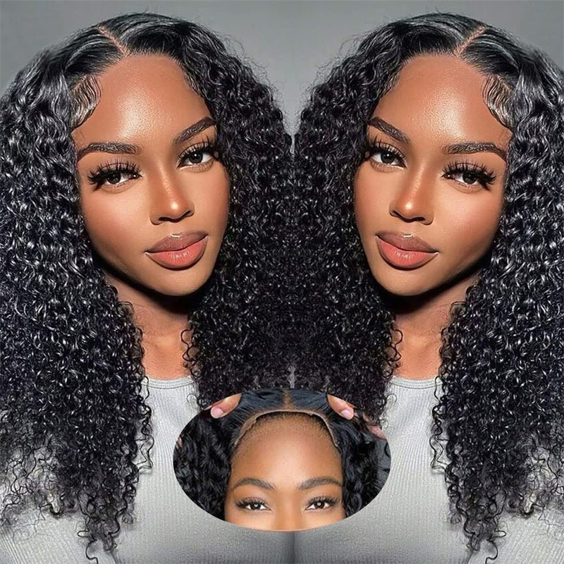 6x6 Lace Closure Wigs Human Hair Ready to Wear and Go Glueless Wigs Human Hair Kinky Curly Human Hair Wigs - Msgem Hair