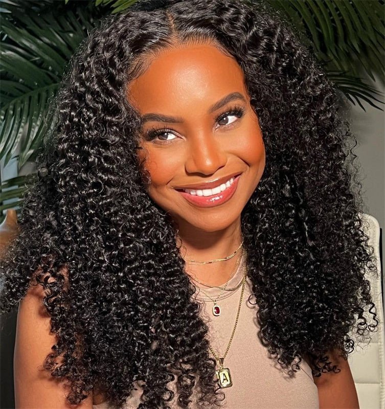 6x6 Lace Closure Wigs Human Hair Ready to Wear and Go Glueless Wigs Human Hair Kinky Curly Human Hair Wigs - Msgem Hair