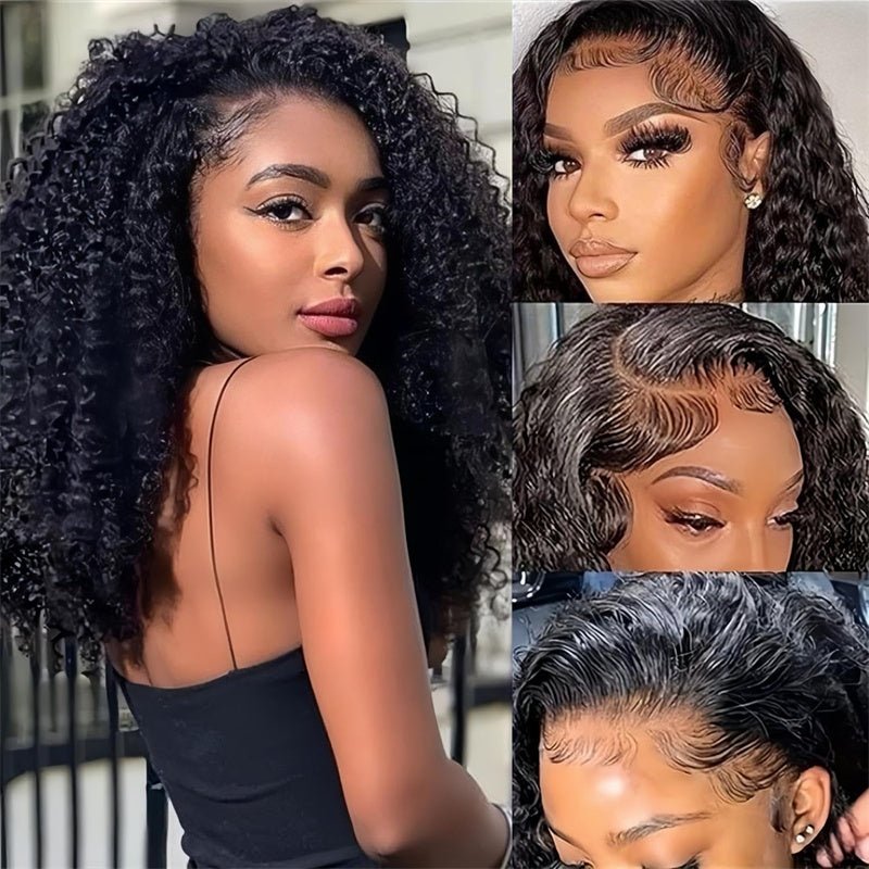 6x6 Lace Closure Wigs Human Hair Ready to Wear and Go Glueless Wigs Human Hair Kinky Curly Human Hair Wigs - Msgem Hair