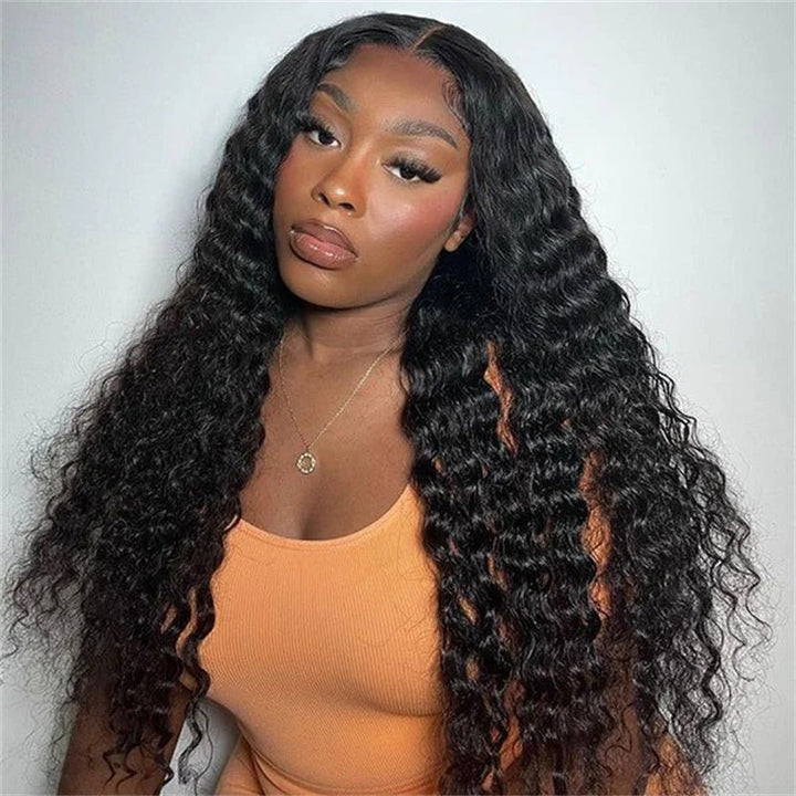 6x6 Wear and Go Glueless Wigs Pre Plucked Deep Wave Lace Front Wigs Human Hair for Women - Msgem Hair