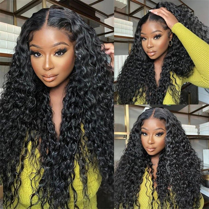 6x6 Wear and Go Glueless Wigs Pre Plucked Deep Wave Lace Front Wigs Human Hair for Women - Msgem Hair