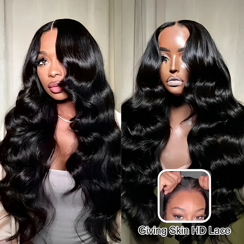Msgem Body Wave Glueless Wigs Wear & Go HD Lace Front Wig Flexible Fit With Drawstring