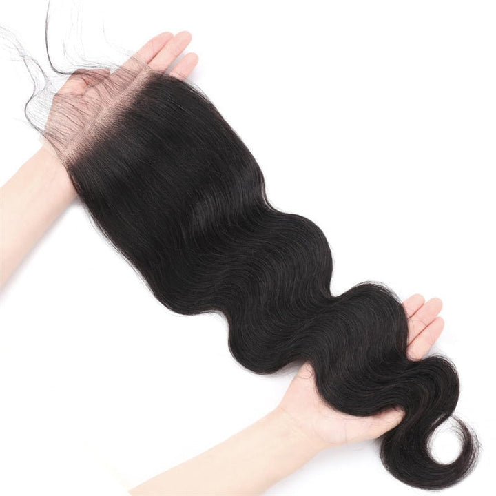 Msgem Body Wave 5x5 Transparent HD Lace Closure Virgin Human Hair Frontal Closure