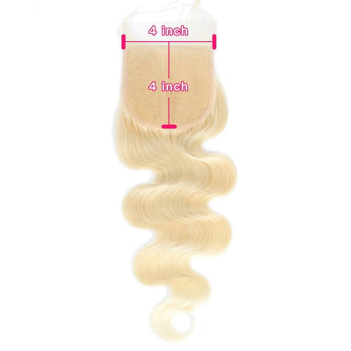 Body Wave 4x4 HD Lace Closure #613 Blonde Color Human Hair - Msgem Hair