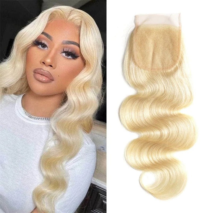 Body Wave 4x4 HD Lace Closure #613 Blonde Color Human Hair - Msgem Hair