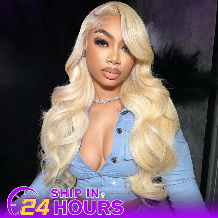 Body Wave 613 Blonde Lace Front Wigs 13x4 Lace Straight Human Hair Wig - Msgem Hair