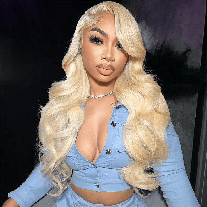 Body Wave 613 Blonde Lace Front Wigs 13x4 Lace Straight Human Hair Wig - Msgem Hair