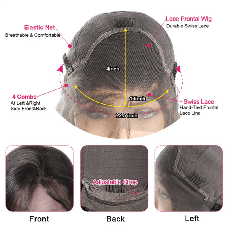 (Bogo Free) Msgem 13x4 Lace Front Wigs Body Wave Human Hair Wig - Msgem Hair