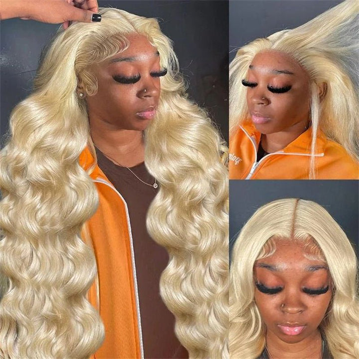 (Bogo Free) Msgem 613 Blonde Body Wave Human Hair Wigs Transparent 13x4 Lace Front Wigs - Msgem Hair
