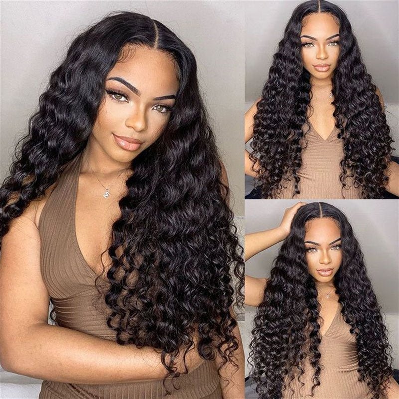 (Bogo Free) Msgem Affordable 4x4 Transparent Water Wave Closure Lace Wigs Human Hair - Msgem Hair