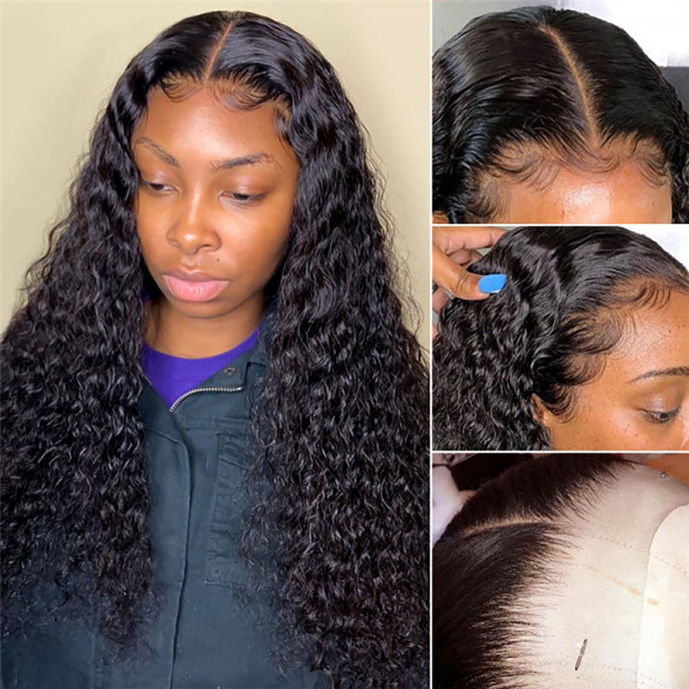 (Bogo Free) Msgem Deep Wave Human Hair Wigs Transparent 13x4 Lace Front Wig - Msgem Hair