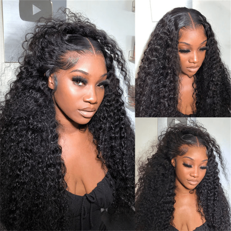 (Bogo Free) Msgem Deep Wave Human Hair Wigs Transparent 13x6 Lace Front Wig 180% - Msgem Hair