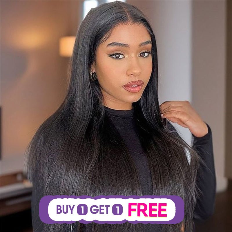 (Bogo Free) Msgem Straight Hair 4x4 Transparent Lace Closure Wigs Human Hair For Women - Msgem Hair