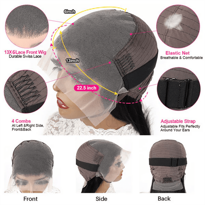 (Bogo Free) Msgem Transparent 13x6 Lace Front Wigs Straight Human Hair Wigs - Msgem Hair