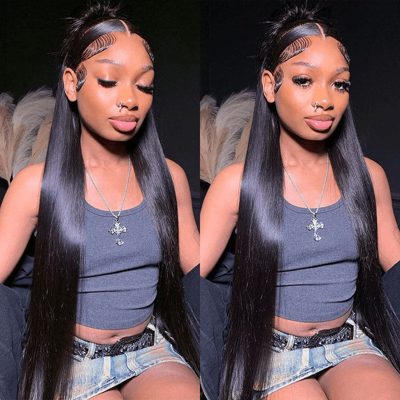 (Bogo Free) Msgem Transparent 13x6 Lace Front Wigs Straight Human Hair Wigs - Msgem Hair