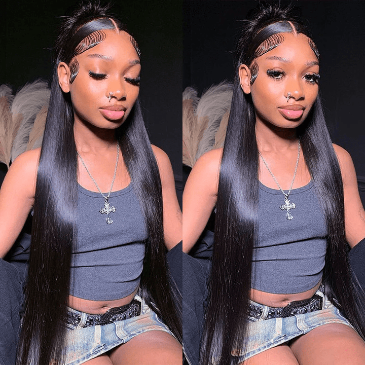 (Bogo Free) Msgem Transparent 13x6 Lace Front Wigs Straight Human Hair Wigs - Msgem Hair
