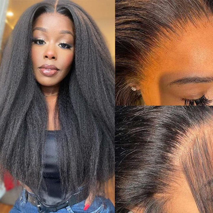 (Bogo Free) Msgem Yaki Straight 13x4 Transparent Lace Front Human Hair Wigs - Msgem Hair