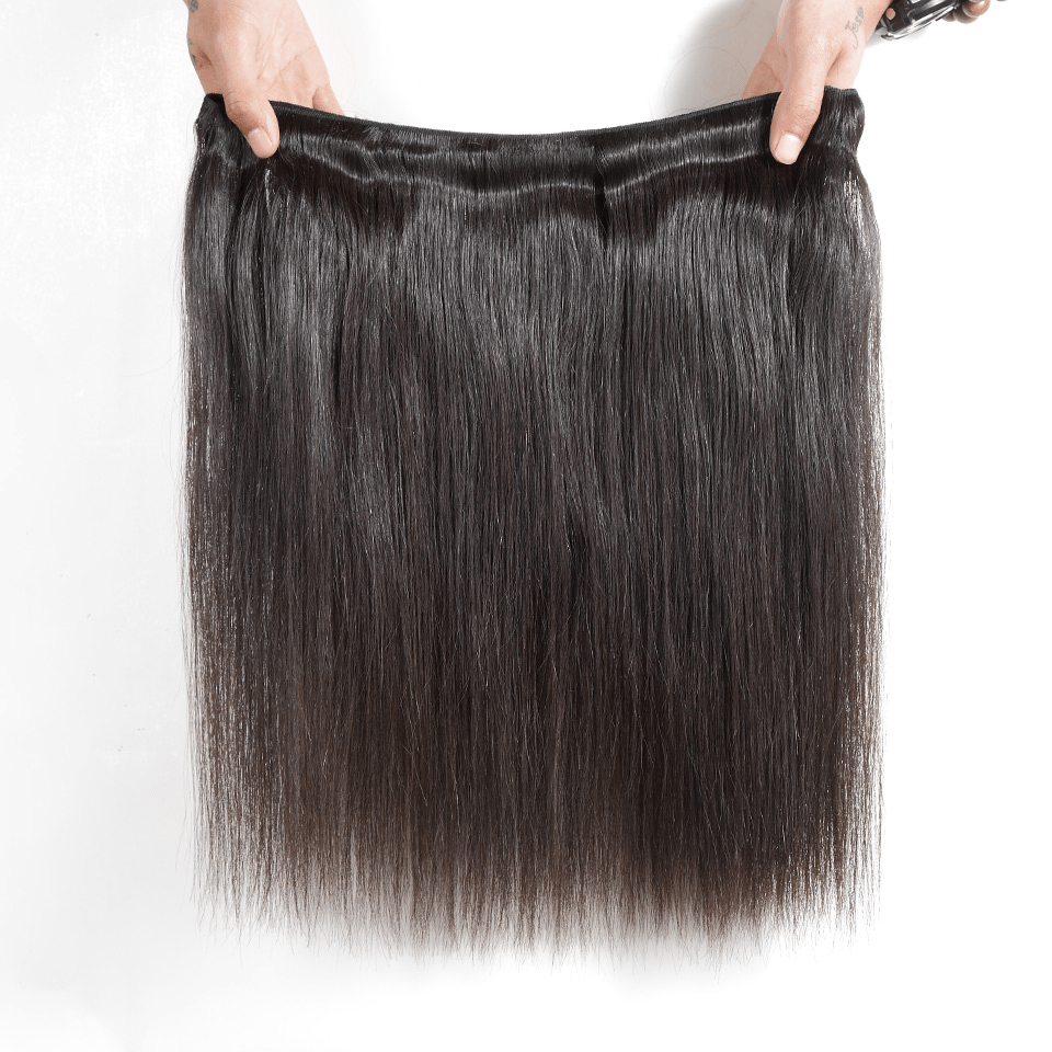 Bone Straight Human Hair 4 Bundles With 13X4 Lace Frontal 100% Remy Human Hair Extension - Msgem Hair