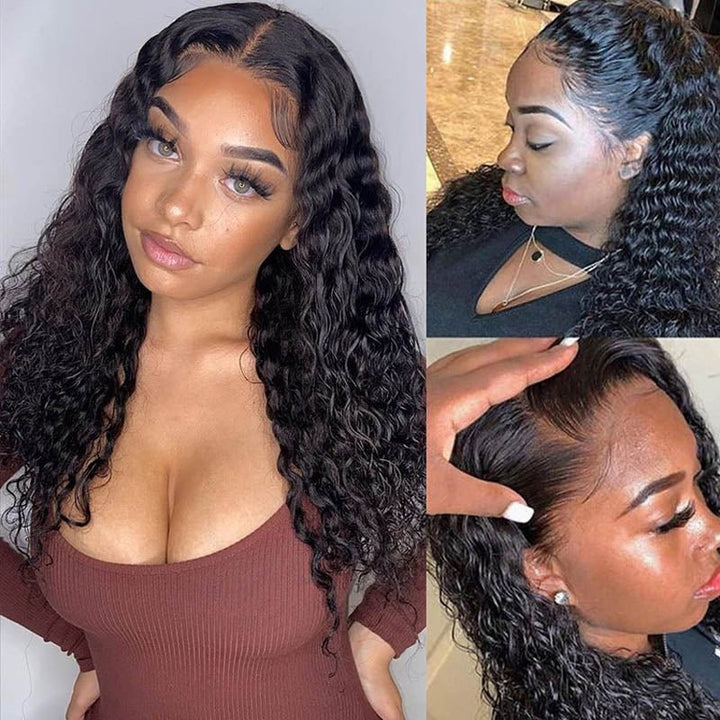 Brazilian 13x4 Lace Front Human Hair Wigs Water Wave With Baby Hair - Msgem Hair