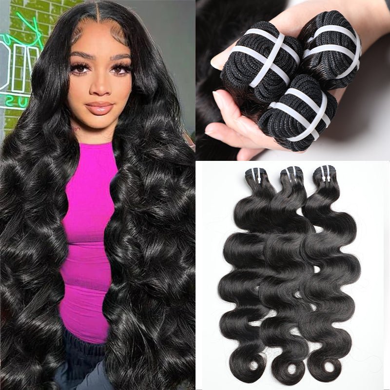 Brazilian Body Wave Human Hair Weave 4 Bundles Virgin Hair Extensions - Msgem Hair