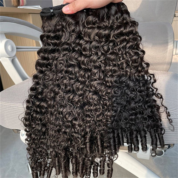 Brazilian Curly Hair Human Hair 4 Bundles Burmese Curls Bundles 100% Virgin Human Hair - Msgem Hair