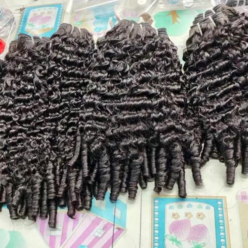 Brazilian Curly Hair Human Hair 4 Bundles Burmese Curls Bundles 100% Virgin Human Hair - Msgem Hair