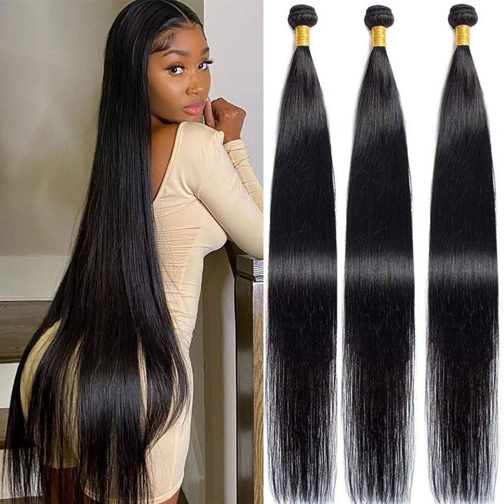 Brazilian Long and Straight Human Hair Weaves Remy Human Hair - Msgem Hair