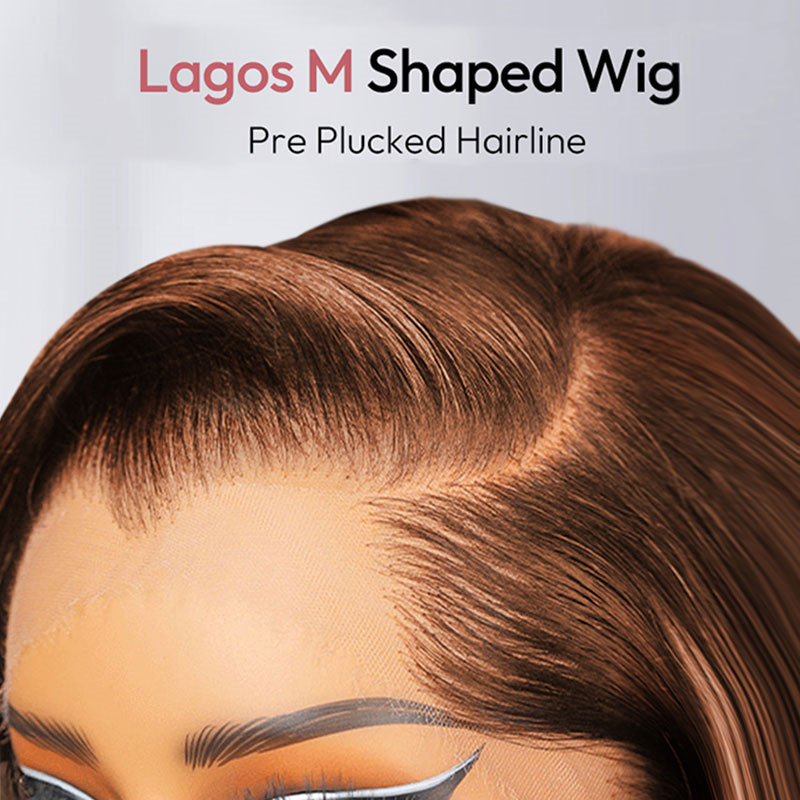 Msgem M Hairline  #4 Dark Brown Body Wave 13x6 HD Lace Front Wigs Lagos Hairline Wigs