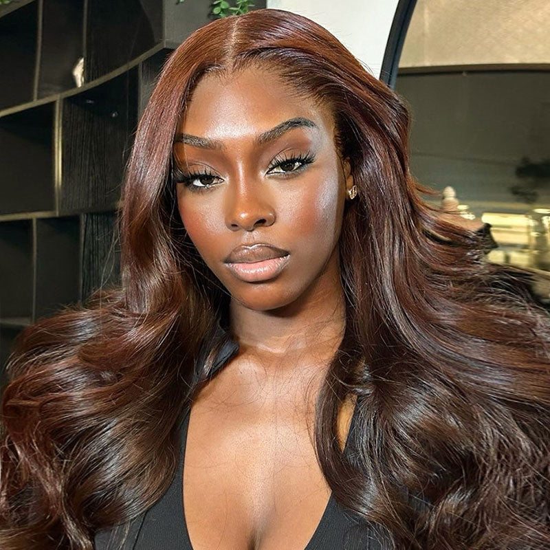 Msgem M Hairline  #4 Dark Brown Body Wave 13x6 HD Lace Front Wigs Lagos Hairline Wigs