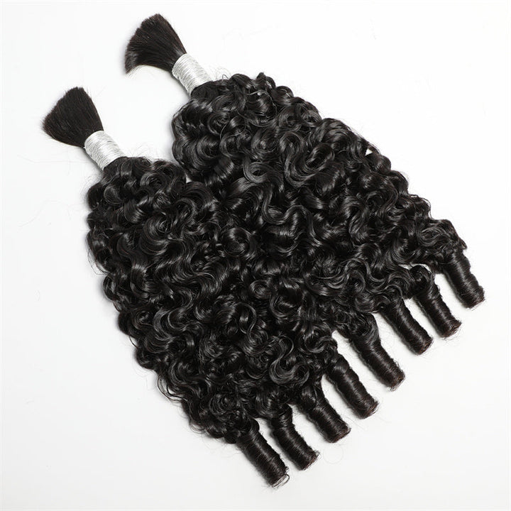 Msgem Braiding Hair Burmese Curly Bulk Human Hair for Boho Braids 1PC