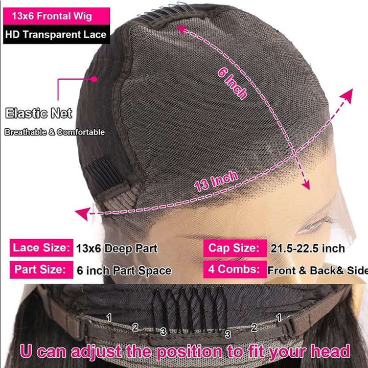 CLEARANCE | Msgem 13x6 Lace Frontal Wigs Pre - plucked Hairline With Natural Baby Hair - Msgem Hair