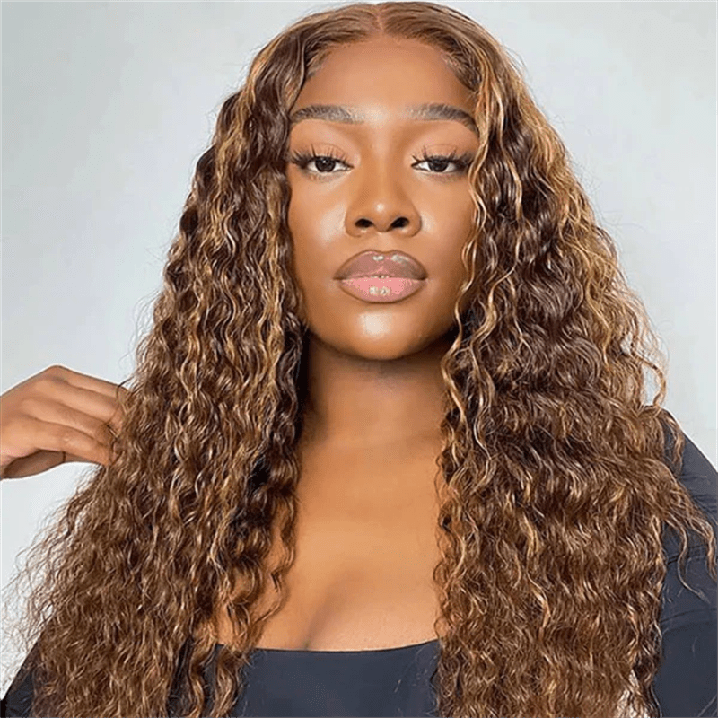 CLEARANCE | Msgem P4/27 Highlight Human Hair Wigs 13x4 Lace Front Wigs Straight Body Water Wave Style - Msgem Hair