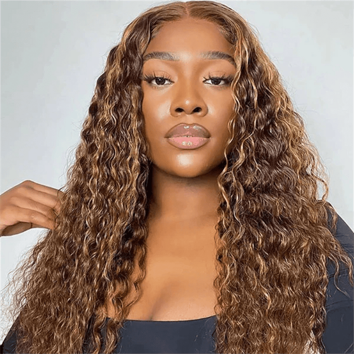CLEARANCE | Msgem P4/27 Highlight Human Hair Wigs 13x4 Lace Front Wigs Straight Body Water Wave Style - Msgem Hair